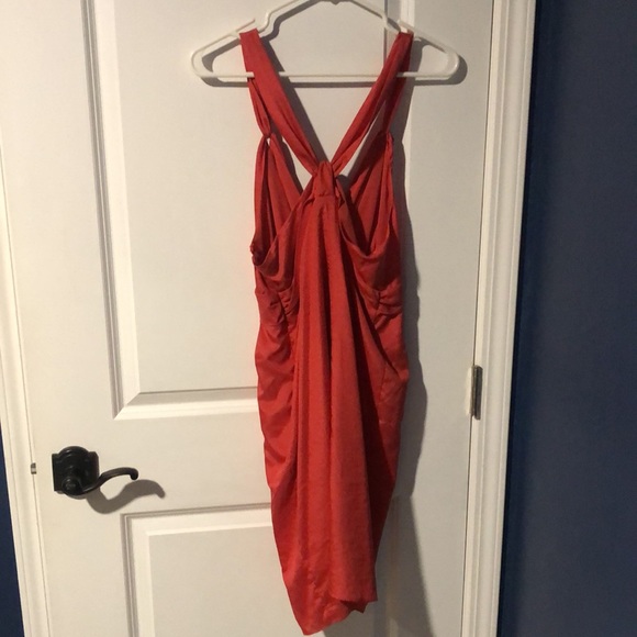 Banana Republic Formal Thin Strap Short Dress Size 10 Coral - Picture 3 of 3